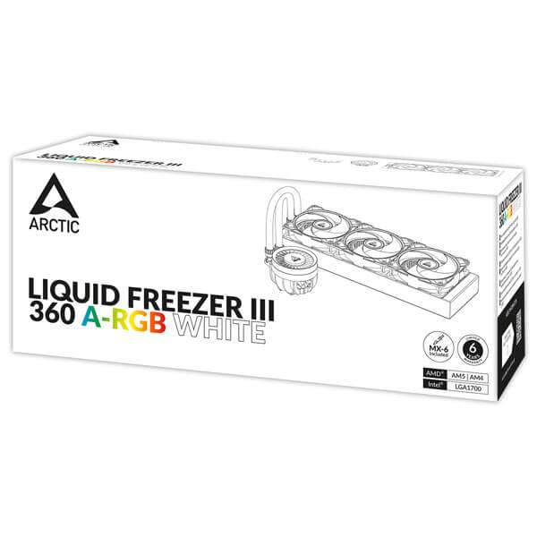 Arctic Liquid Freezer III 360 ARGB CPU Cooler (White)